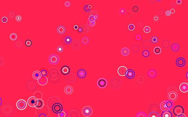 Hellviolettes Rosa Vektormuster Mit Kugeln Abstrakte Illustration Mit Farbigen Blasen — Stockvektor