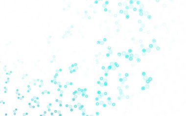 Açık mavi, küreli yeşil vektör deseni. Bulanık dekoratif tasarım baloncuklu soyut tarzda. Duvar kağıtlarının dokusu için desen.