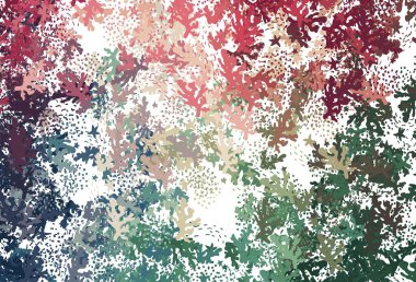 Açık yeşil, rastgele şekilli kırmızı vektör deseni. Rastgele şekillerle soyut tarzda dekoratif tasarım. Bir cep telefonu için arka plan.