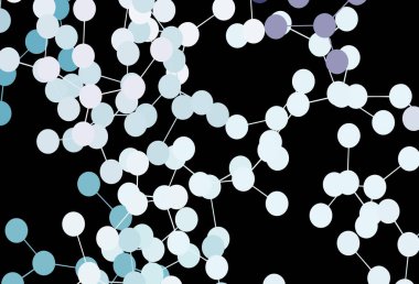 Koyu pembe, yapay zeka ağlı mavi vektör deseni. Renkli yapay zeka yapısı, eğimli çizgiler ve noktalar. Bilim için desen, geleceksel tasarımlar..