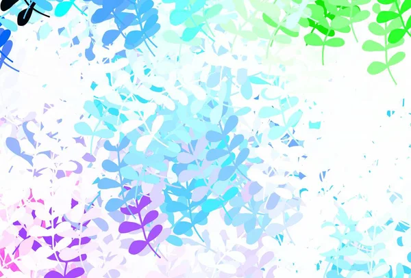 Licht Multicolor Vector Doodle Hintergrund Mit Blättern Kreative Illustration Unscharfem — Stockvektor