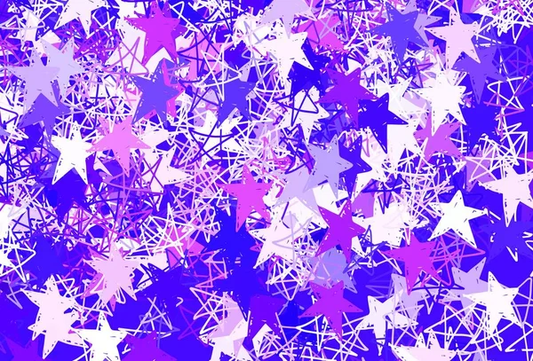 Fond Vectoriel Jaune Clair Avec Des Étoiles Colorées Illustration Abstraite — Image vectorielle