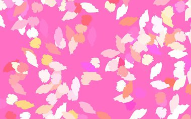 Açık pembe, soyut şekilli sarı vektör dokusu. Renkli rastgele şekillerle modern soyut illüstrasyon. Duvar kağıtları için zarif tasarım.