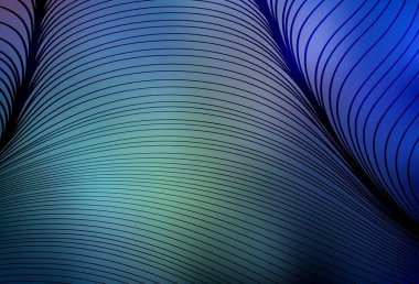 Çizgileri olan hafif BLUE vektör şablonu. Soyut ve gradyan renkte renkli çizimler. Tasarımınız için basit şablon.