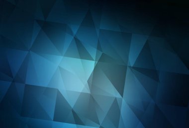 Koyu mavi vektör düşük polimerli doku. Çokgen biçiminde, gradyan ile renkli çizimler. Broşürünüz için yepyeni bir tasarım..