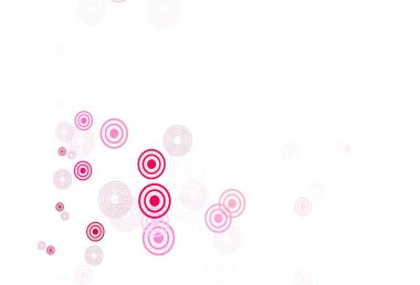 Küreli açık pembe vektör deseni. Renkli su damlaları olan modern soyut çizimler. Marka kitabınız için yeni şablon.