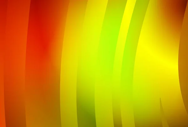 Dunkelrotes Gelbes Vektormuster Mit Geschwungenen Linien Brandneue Farbenfrohe Illustration Geschwungenem — Stockvektor