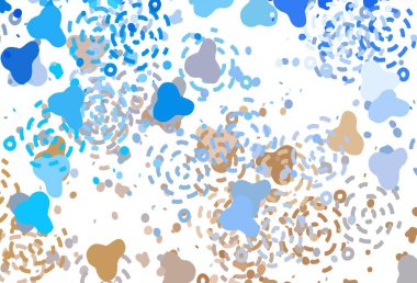 Açık mavi, rastgele şekilli sarı vektör deseni. Renkli rastgele şekillerle modern soyut illüstrasyon. Bir cep telefonu için arka plan.