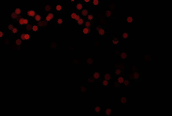 Темно Червона Векторна Текстура Кольоровими Сніжинками Сучасна Геометрична Абстрактна Ілюстрація — стоковий вектор