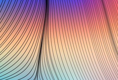 Eğimli çizgileri olan açık renkli vektör deseni. Basit bir şekilde yepyeni renkli bir tasvir. Reklamınız için yepyeni tasarım..