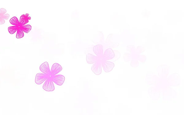 Ljusrosa Vektor Elegant Tapet Med Blommor Färgglad Illustration Med Blommor — Stock vektor