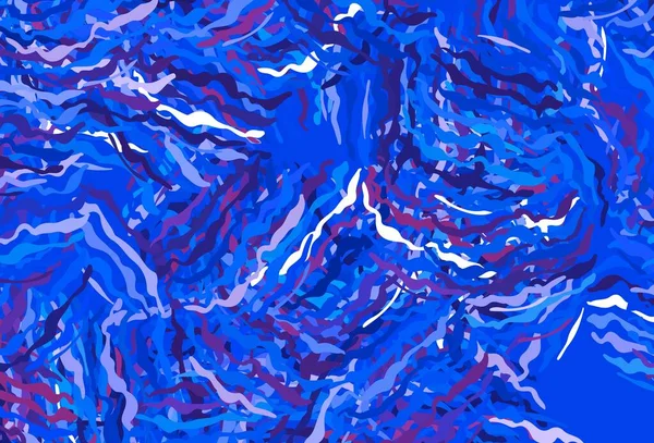 Rosa Escuro Padrão Vetor Azul Com Linhas Curvas Uma Ilustração — Vetor de Stock