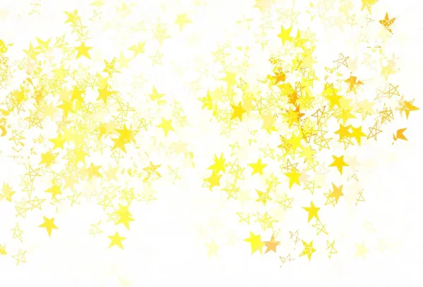 Light Orange Vector Template Sky Stars Stars Blurred Abstract Background — Stock Vector