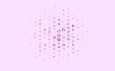 Açık Mor, küreli pembe vektör deseni. Renkli su damlaları olan modern soyut çizimler. Fütürist reklamlar ve kitapçıklar için şablon.
