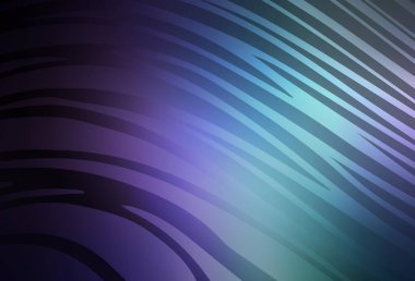 Koyu pembe, bükülmüş çizgileri olan mavi vektör arkaplan. Basit eğri biçiminde parlak renkli bir illüstrasyon. Posterler ve afişler için iş tasarımı.