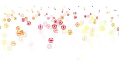 Açık yeşil, daireli kırmızı vektör şablonu. Bulanık dekoratif tasarım baloncuklu soyut tarzda. Reklamlar, broşürler için desen.