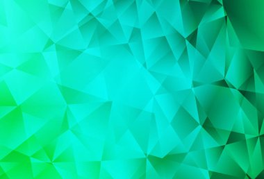 Açık yeşil vektör soyut çokgen şablonu. Origami stilinde gradyan ile yaratıcı geometrik illüstrasyon. İşiniz için en iyi üçgen tasarım.