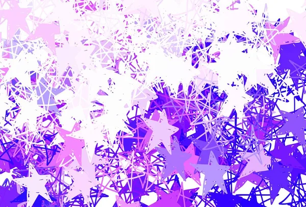Lichtrood Vector Patroon Met Kerststerren Glitter Abstracte Illustratie Met Gekleurde — Stockvector