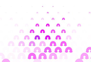 Açık mavi, gökkuşaklı kırmızı vektör dokusu, bulutlar. Gökkuşağı şekilli soyut aşk tarzında renkli bir tasarım. Eğlence tasarımları için çizim.