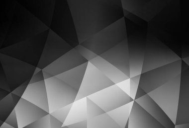 Koyu gri vektör soyut çokgen şablon. Soyut ve üçgenli renkli çizimler. Web siteniz için yeni bir doku.