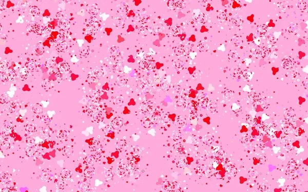 Ανοιχτό Ροζ Κόκκινο Διανυσματικό Μοτίβο Τυχαίες Μορφές Εικονογράφηση Πολύχρωμα Σχήματα — Διανυσματικό Αρχείο