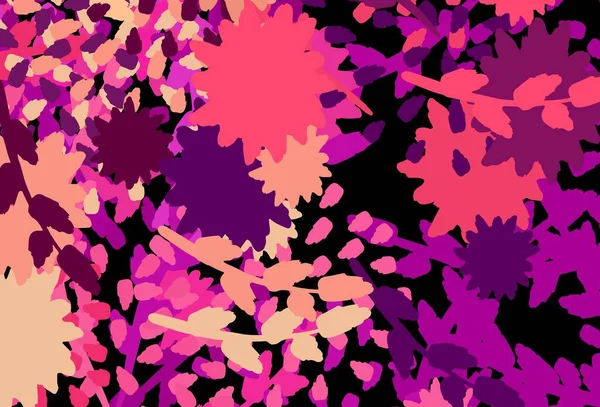 Açık Pembe, Memphis şekilli sarı vektör arkaplan. Modern tarzda değişen renkli kaotik formlar. Kartvizitiniz için modern tasarım.