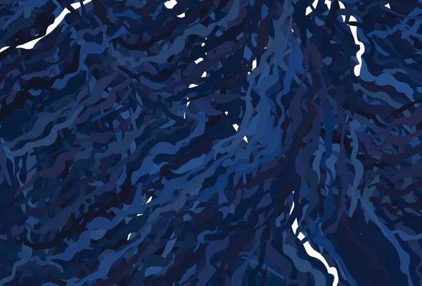 Fond Vectoriel Bleu Foncé Avec Lignes Courbes Illustration Colorée Dans — Image vectorielle