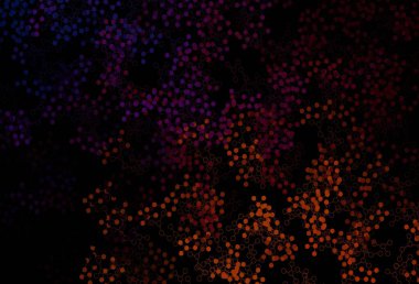 Koyu pembe, sarı vektör arkaplan ve yapay zeka verileri. Soyut şablondaki yapay zeka şekilleriyle parlayan illüstrasyon. Bilim için desen, geleceksel tasarımlar..