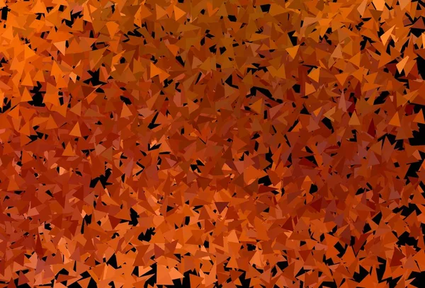 Tmavě Oranžová Vektorová Textura Trojúhelníkovým Stylem Abstraktní Gradient Ilustrace Trojúhelníky — Stockový vektor