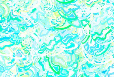 Açık mavi, soyut şekilli yeşil vektör dokusu. Soyut tarzda rengarenk gradyan şekilleri olan bir resim. Web siteniz için basit tasarım.