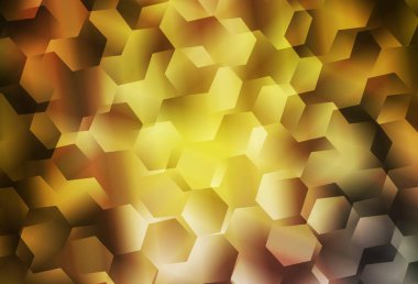 Koyu yeşil, sarı vektör soyut çokgen şablon. Üçgenli renkli soyut çizimler. Broşürünüz için yepyeni bir tasarım..