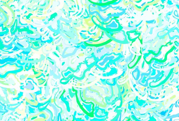Hellblaue Grüne Vektortextur Mit Abstrakten Formen Illustration Mit Farbenfrohen Verlaufsformen — Stockvektor