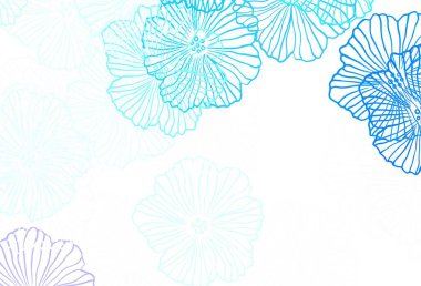 Koyu mavi vektör yapraklı soyut arkaplan. Çiçekli zarif, parlak bir illüstrasyon. Tasarımınız için yeni şablon.