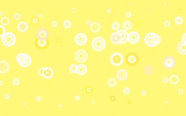 Açık yeşil, daireli sarı vektör şablonu. Parlak renkli soyut çemberlerin olduğu bir resim. Güzel web siteleri için desen.