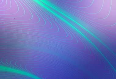 Açık pembe, bükülmüş çizgileri olan mavi vektör dokusu. Kavisli çizgilerden oluşan parlak bir illüstrasyon. İşiniz için en iyi tasarım.