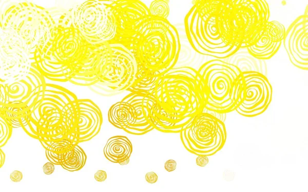 Світло Жовтий Вектор Елегантний Візерунок Трояндами Нова Кольорова Ілюстрація Квітами — стоковий вектор