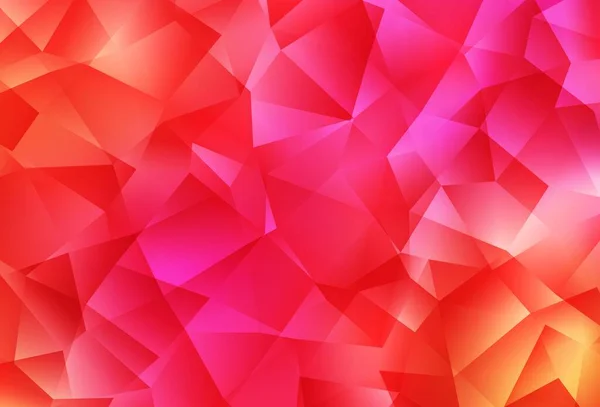 Rose Pâle Motif Triangles Gradient Vectoriel Jaune Illustration Polygonale Lumineuse — Image vectorielle