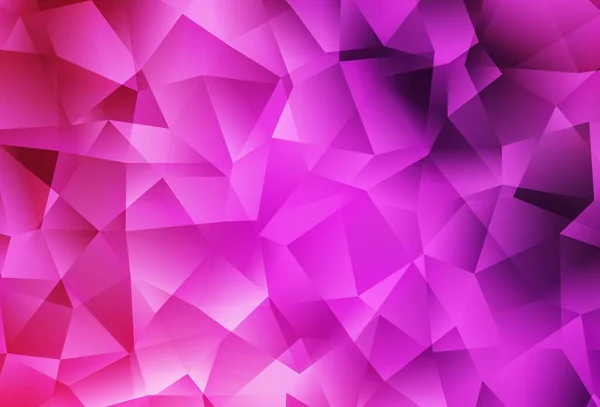 Светло Розовый Векторный Треугольник Мозаичный Фон Многоугольная Абстрактная Иллюстрация Градиентом — стоковый вектор