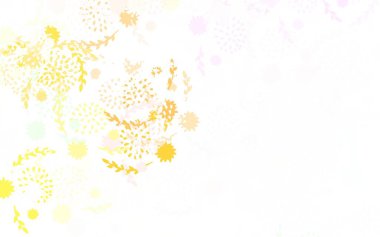 Açık renkli vektör karalama arkaplanı çiçekler, güller. Renkli, soyut karalama çiçekleri olan bir resim. Web siteniz için Doodle tasarımı.