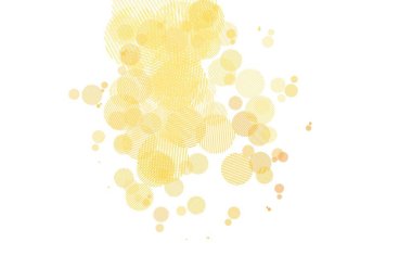 Küreli açık sarı vektör deseni. Doğa tarzında bulanık halkaları olan güzel renkli çizimler. Marka kitabınız için yeni şablon.