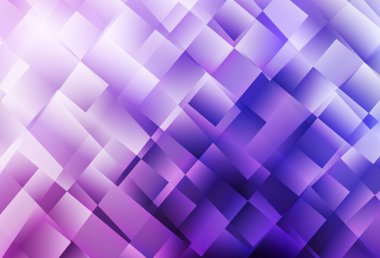 Açık Mor, kare şeklinde pembe vektör deseni. Dikdörtgenli soyut gradyan çizimi. Web siteleri için şablon kullanılabilir.