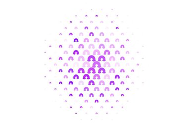 Gökkuşağı işaretli açık mor vektör şablonu. Gradyan gökkuşağı şekilli soyut çizimler. Eğlence tasarımları için çizim.