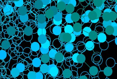 Kabarcıklı koyu mavi vektör arkaplanı. Doğa tarzında renkli baloncuklu soyut illüstrasyon. Fütürist reklamlar ve kitapçıklar için şablon.