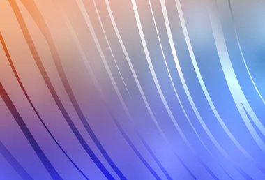 Açık mavi, sarı çizgili vektör arkaplan. Renkli çizgileri ve şekilleri olan bir örnek. Web siteniz için soyut tasarım.