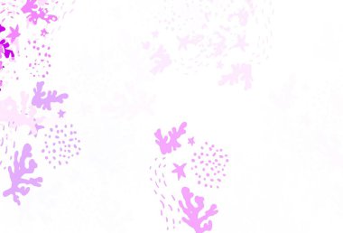 Açık pembe, Memphis şekilli mavi vektör arkaplan. Soyut gradyan şekilli basit renkli çizimler. Web siteniz için basit tasarım.