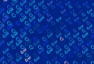 Açık mavi vektör dokusu ve güzel kalpler. Kalpli basit bir dekoratif tasarım. Sevgililer Günü 'nü kutlamak için tasarım.