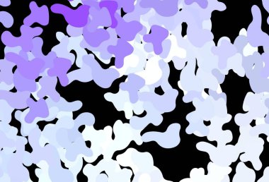 Soyut şekilli koyu mor vektör arkaplan. Modern tarzda değişen renkli kaotik formlar. Kartvizitiniz için modern tasarım.