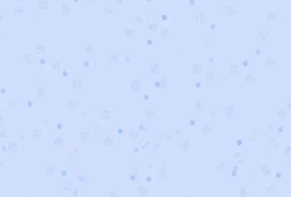 Ανοιχτό Μωβ Διάνυσμα Φόντο Τρίγωνα Κύκλους Κύβους Εικονογράφηση Σύνολο Πολύχρωμων — Διανυσματικό Αρχείο