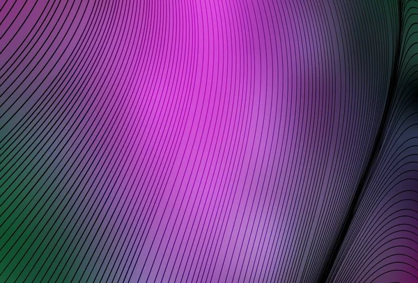 Світло Рожева Зелена Векторна Текстура Вигнутими Лініями Розумна Ілюстрація Абстрактному — стоковий вектор