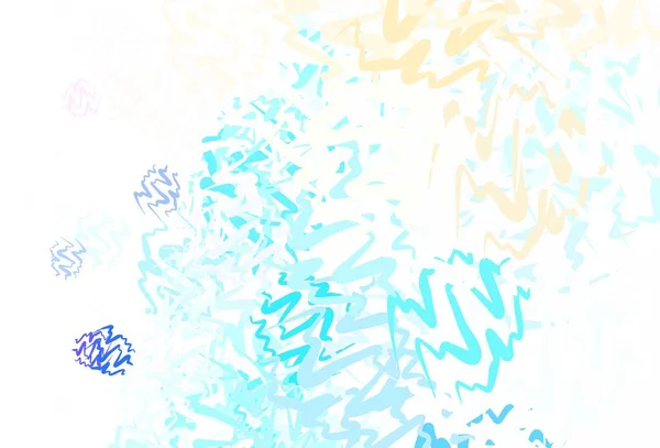 Azzurro Sfondo Vettoriale Giallo Con Linee Spiritose Una Brillante Illustrazione — Vettoriale Stock
